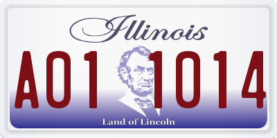 IL license plate A011014