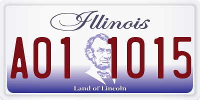 IL license plate A011015