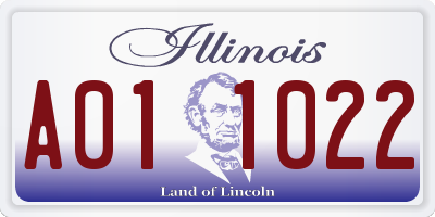 IL license plate A011022