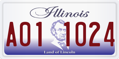 IL license plate A011024