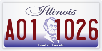 IL license plate A011026