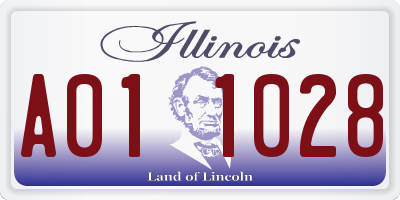 IL license plate A011028