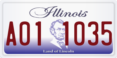 IL license plate A011035