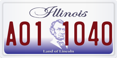 IL license plate A011040