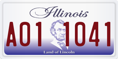 IL license plate A011041