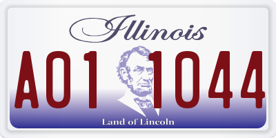 IL license plate A011044