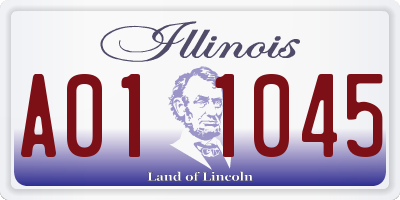 IL license plate A011045