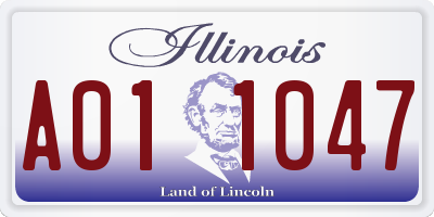 IL license plate A011047