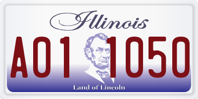 IL license plate A011050