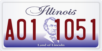 IL license plate A011051