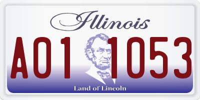 IL license plate A011053