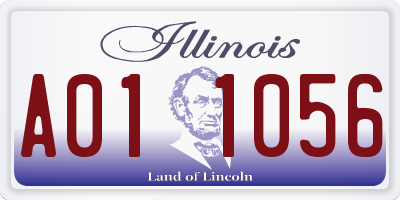 IL license plate A011056