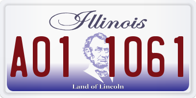 IL license plate A011061