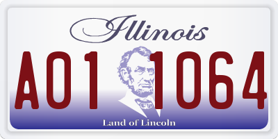 IL license plate A011064