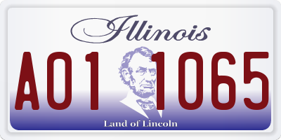 IL license plate A011065