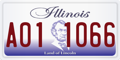 IL license plate A011066