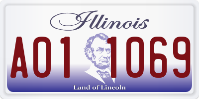 IL license plate A011069