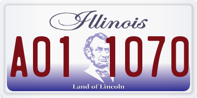 IL license plate A011070