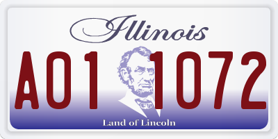 IL license plate A011072