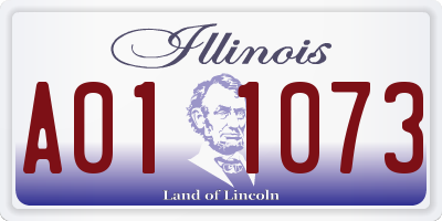 IL license plate A011073