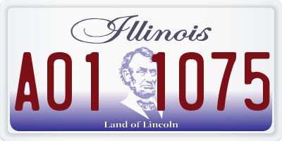 IL license plate A011075