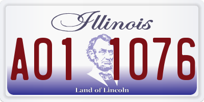 IL license plate A011076