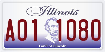 IL license plate A011080