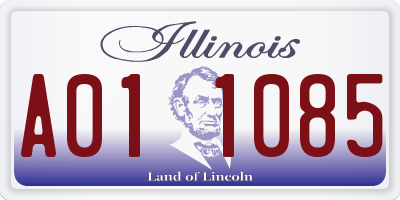 IL license plate A011085