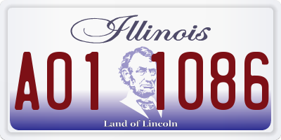 IL license plate A011086