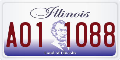 IL license plate A011088