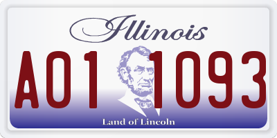IL license plate A011093