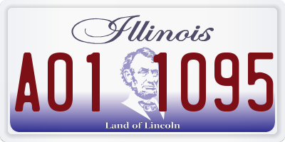 IL license plate A011095
