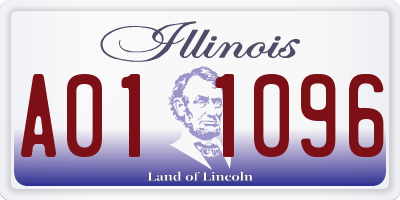 IL license plate A011096