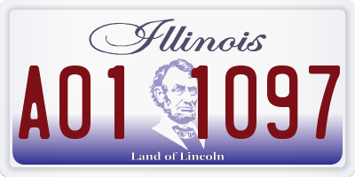 IL license plate A011097