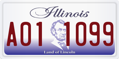 IL license plate A011099