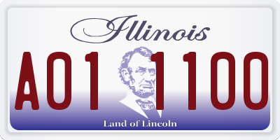 IL license plate A011100