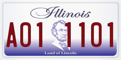 IL license plate A011101