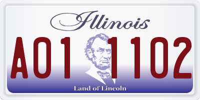 IL license plate A011102