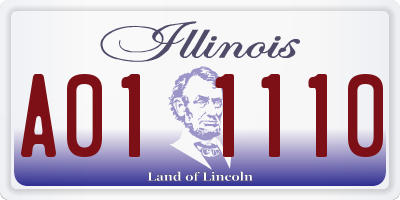 IL license plate A011110