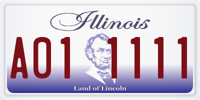 IL license plate A011111