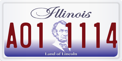 IL license plate A011114