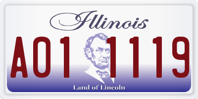 IL license plate A011119