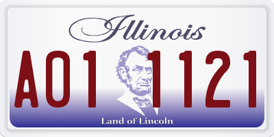 IL license plate A011121