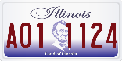 IL license plate A011124