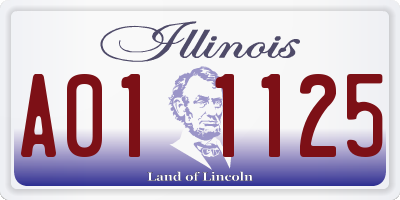 IL license plate A011125