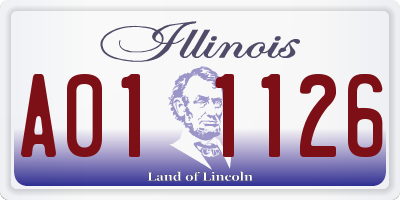 IL license plate A011126