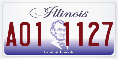 IL license plate A011127