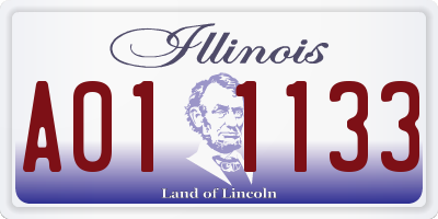 IL license plate A011133