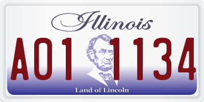 IL license plate A011134