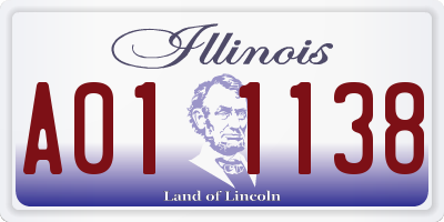 IL license plate A011138